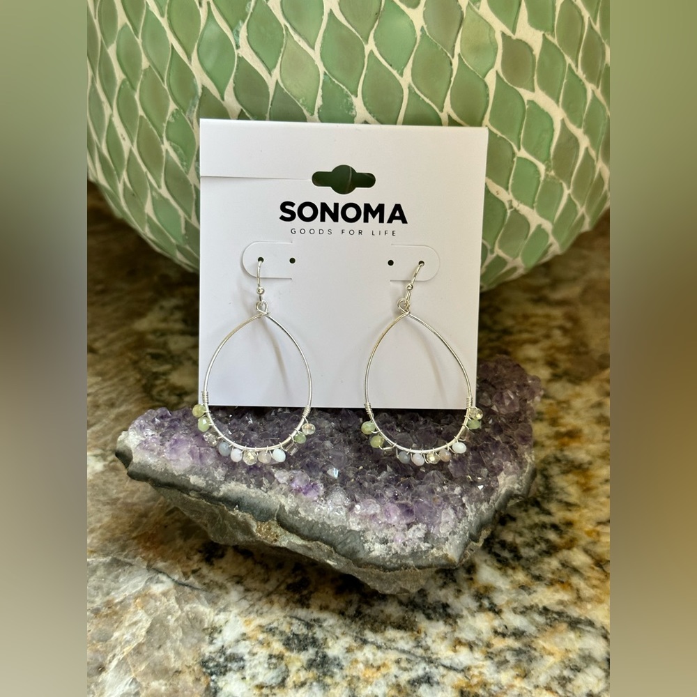 Sonoma Silver Beaded Dangle Earrings